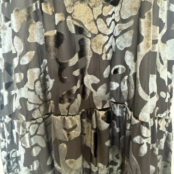 Gimmicks by BKE Floral Burnout Velvet Mini Dress Size XS Lace Tiered Fairy Y2K - Picture 3 of 12